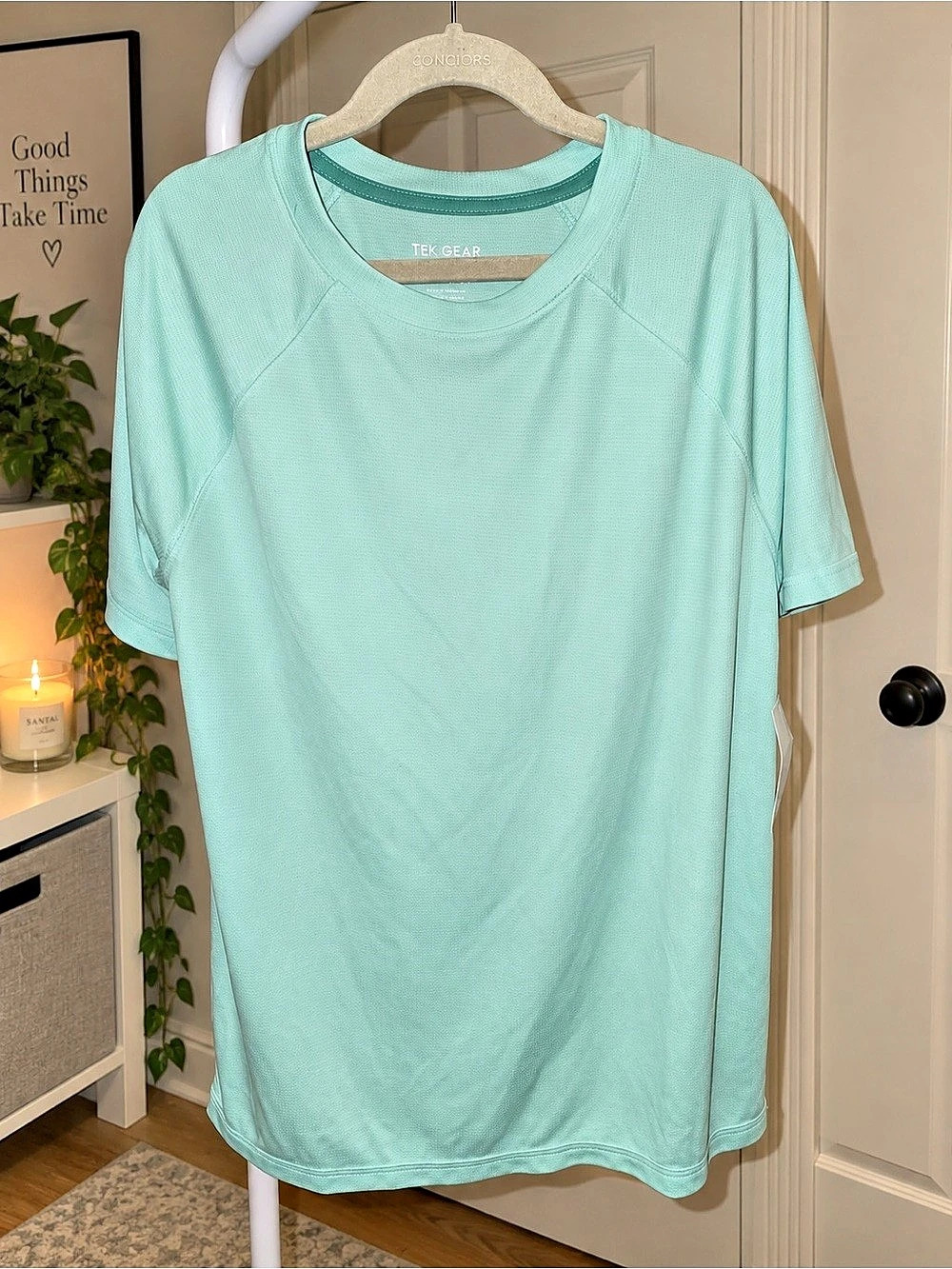 Boys TekGear Dry Tek Short Sleeve Shirt Green NWT